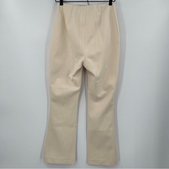 Tuckernuck Pants - Tuckernuck Women's Ivory Stretch Flannel Ashford Pants Ankle Length sz M -224612